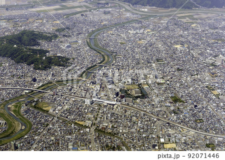 福井駅付近を空撮 92071446
