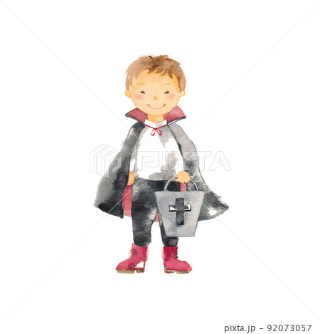 ハロウィン、ドラキュラに仮装した男の子 ハロウィン、ドラキュラに仮装した男の子 92073057