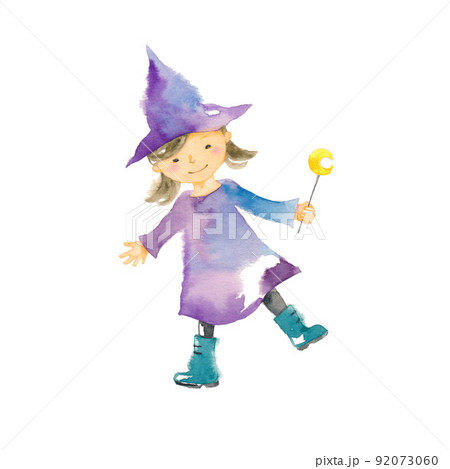 ハロウィン、魔女に仮装した女の子 ハロウィン、魔女に仮装した女の子 92073060