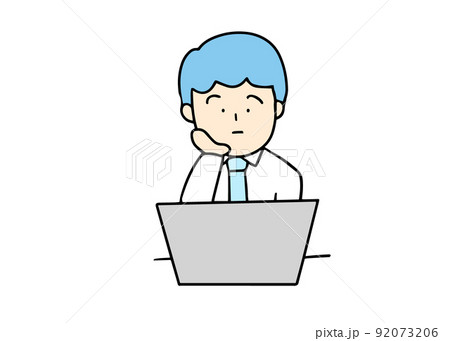 やる気が起きないビジネスマン 92073206