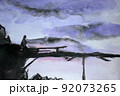 Broken bridge. Nightmare. Expressionism painting 92073265