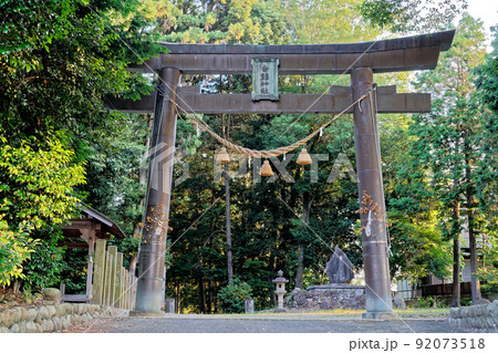 岐阜県可児市　白髭神社の鳥居 92073518