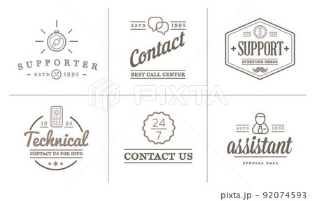 Set of Contact us Service Elements and Assistance Support can be used as Logo or Icon in premium quality Set of Contact us Service Elements and Assistance Support can be used as Logo or Icon in premium quality 92074593