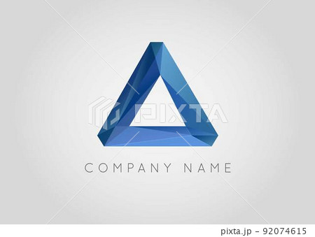 Trendy Crystal Triangulated Gem Logo Element Perfect for Business Geometric Low Polygon Style Visual Identity Vector 92074615