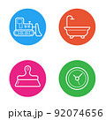 Vector Round Circle Buttons with Icons can be used as Logo or Icon 92074656