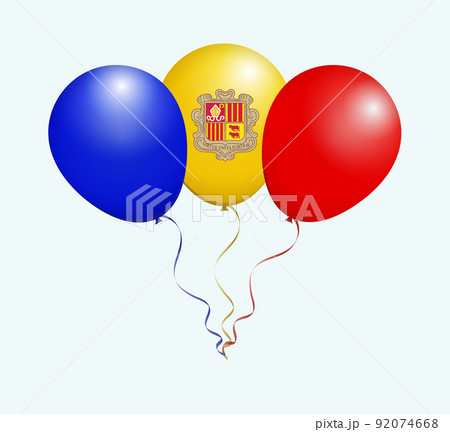 Balloons in Vector Blue Yellow Red as Andorra National Flag Balloons in Vector Blue Yellow Red as Andorra National Flag 92074668