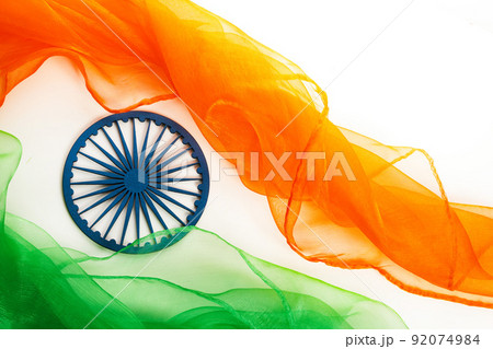 Indian Independence Day concept background with Ashoka wheel. Indian Independence Day concept background with Ashoka wheel. 92074984
