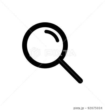 光沢感のある虫眼鏡のアイコン 92075034