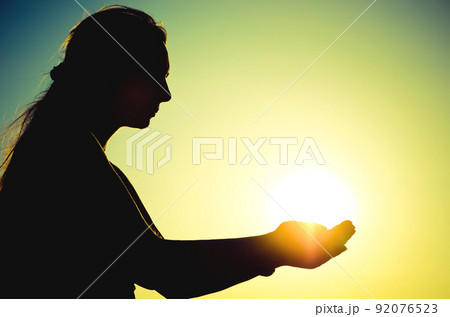 woman silhouette woman silhouette 92076523