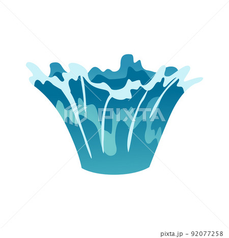 Water splash animation. Dripping water special effect. Fx sheet. Clear water drop burst for flash animation in games and video. Cartoon frame 92077258