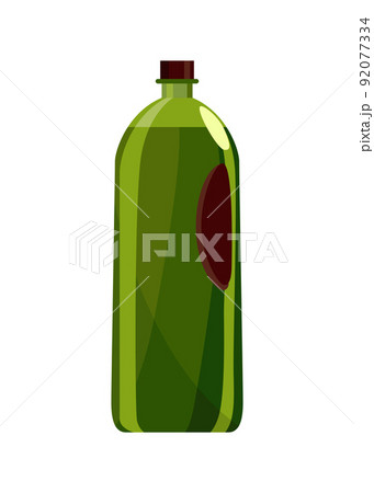 Vegetable oil bottle. Can with vitamin oil for cooking. Virgin organic healthy liquid product from seed. Isolated cartoon icon with sunflower product Vegetable oil bottle. Can with vitamin oil for cooking. Virgin organic healthy liquid product from seed. Isolated cartoon icon with sunflower product 92077334