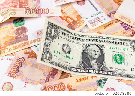 background of rubles and dollars 92078580
