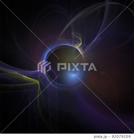 graphic black and blue space illustration, star system, rendering, design 92079209
