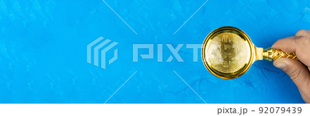 bitcoin under the magnifying glass bitcoin under the magnifying glass 92079439