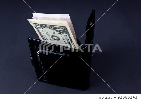 wallet with money wallet with money 92080243