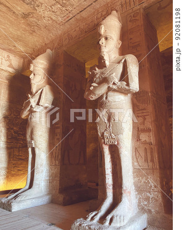 Abu Simbel, a rock in Nubia, two ancient Egyptian temples, the time of Ramses II 92081198