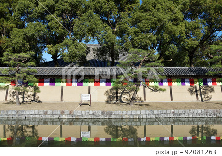 正月の東寺 外壁 京都市南区 正月の東寺 外壁 京都市南区 92081263