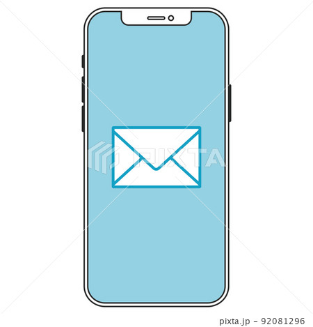 スマートフォン　電子メール 92081296