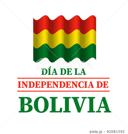 Bolivia Independence Day Typography Poster In 92081592 PIXTA   92081592 