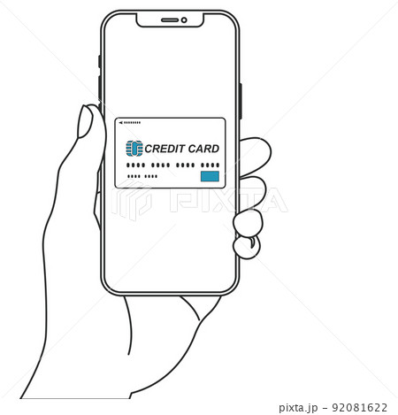 スマートフォン　キャッシュレス決済 92081622