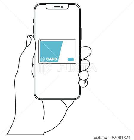 スマートフォン　キャッシュレス決済 92081821