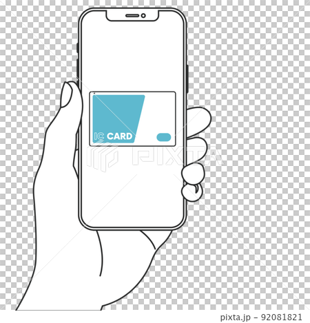 スマートフォン　キャッシュレス決済 92081821