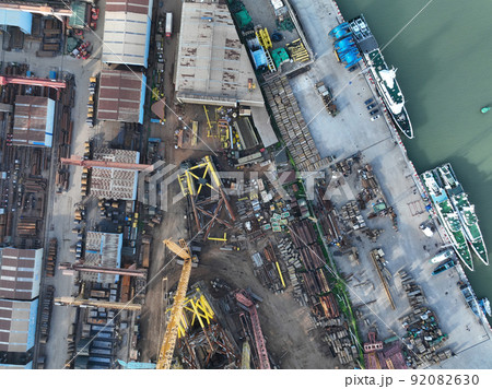 Aerial view of construction site in Shenzhen city, China 92082630