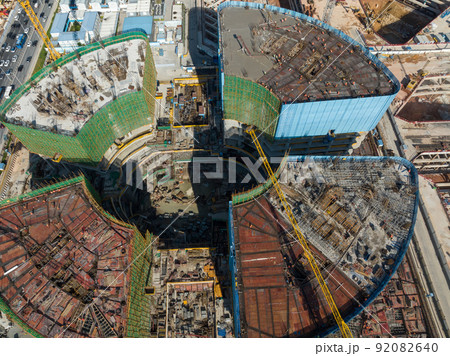 Aerial view of construction site in Shenzhen city, China Aerial view of construction site in Shenzhen city, China 92082640