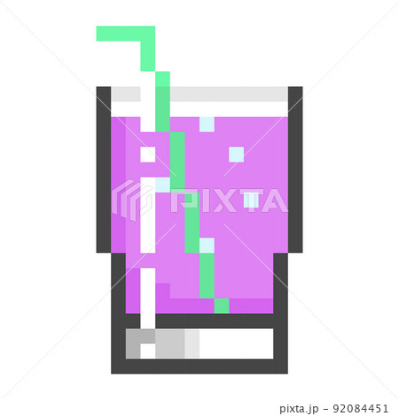 ドット絵ジュース　コップグラス 92084451