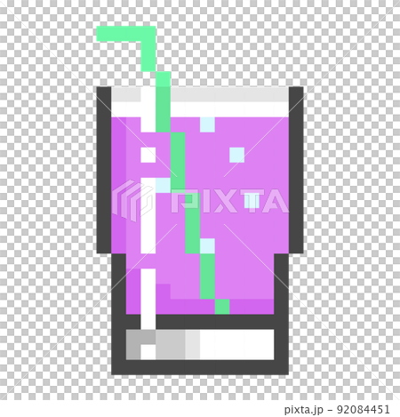 ドット絵ジュース　コップグラス 92084451