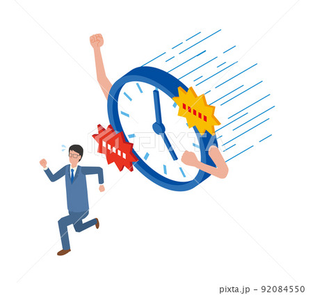 時間に追われる男性 時間に追われる男性 92084550