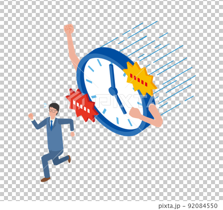 時間に追われる男性 時間に追われる男性 92084550