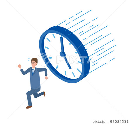 時間に追われる男性 時間に追われる男性 92084551
