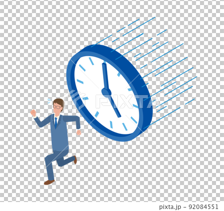 時間に追われる男性 時間に追われる男性 92084551