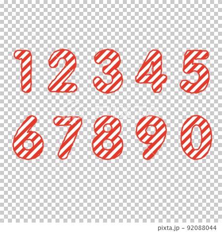 粗線和條紋數字設置為紅色 92088044