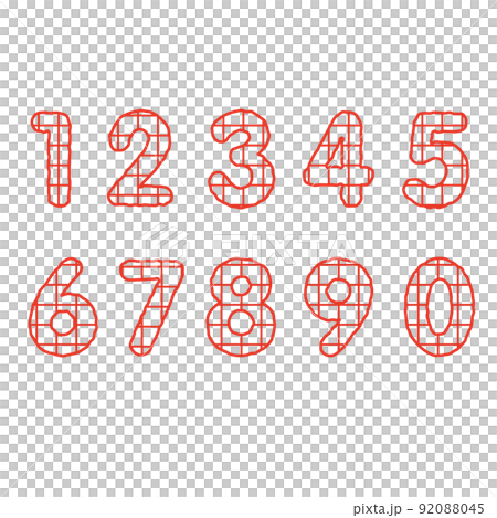 粗線和網格圖案編號設置為紅色 粗線和網格圖案編號設置為紅色 92088045