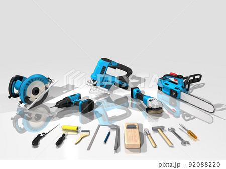 DIY　工具　大工道具　リフォーム　修理　リノベーション　日曜大工(3DCGイメージ) 92088220