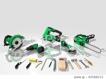DIY　工具　大工道具　リフォーム　修理　リノベーション　日曜大工(3DCGイメージ) 92088222