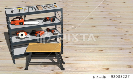DIY　工具　大工道具　リフォーム　修理　リノベーション　日曜大工(3DCGイメージ) 92088227