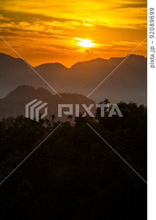 Rice terraces near Doi Tapang viewpoint in Chumphon, Thailand Rice terraces near Doi Tapang viewpoint in Chumphon, Thailand 92089699