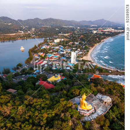 Big Buddha over the Khao Tao reservoir in Hua Hin, in Prachuap Khiri Khan, Thailand Big Buddha over the Khao Tao reservoir in Hua Hin, in Prachuap Khiri Khan, Thailand 92089978