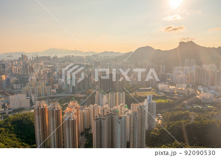 the Residential area next to Lion Rock, Hong Kong 3 May 2022 92090530