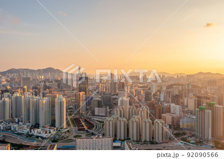 the city scape of the Kowloon, hong kong 3 May 2022 92090566