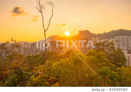 the Residential area next to Lion Rock, Hong Kong 3 May 2022 the Residential area next to Lion Rock, Hong Kong 3 May 2022 92090582