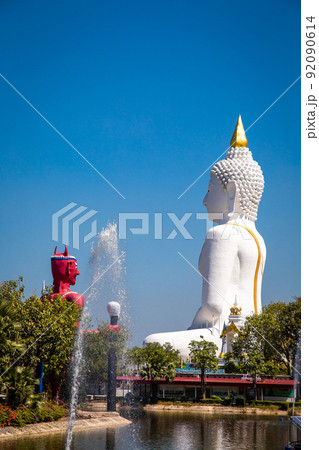 Wat Phai Rong Wua temples, buddhas and sculptures in Suphan Buri, Thailand 92090614