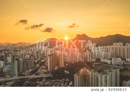 the Residential area next to Lion Rock, Hong Kong 3 May 2022 the Residential area next to Lion Rock, Hong Kong 3 May 2022 92090615