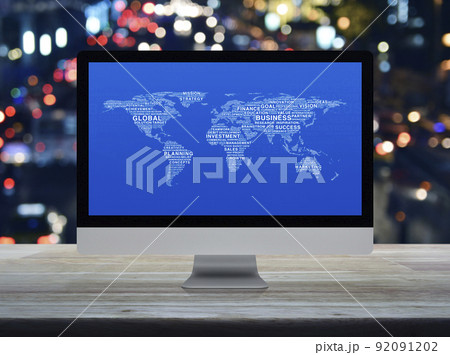 Global business online concept, Elements of this image furnished by NASA 92091202