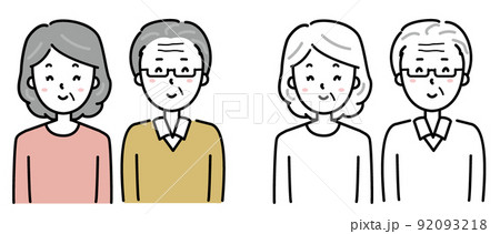 祖父母の上半身 祖父母の上半身 92093218