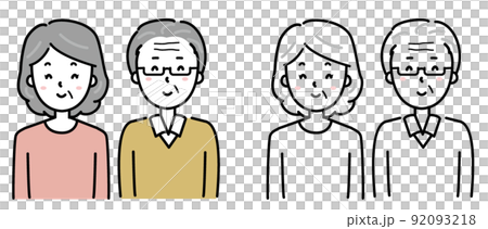 祖父母の上半身 祖父母の上半身 92093218