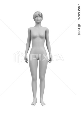 女性の体, ボディ, 3D 92093907